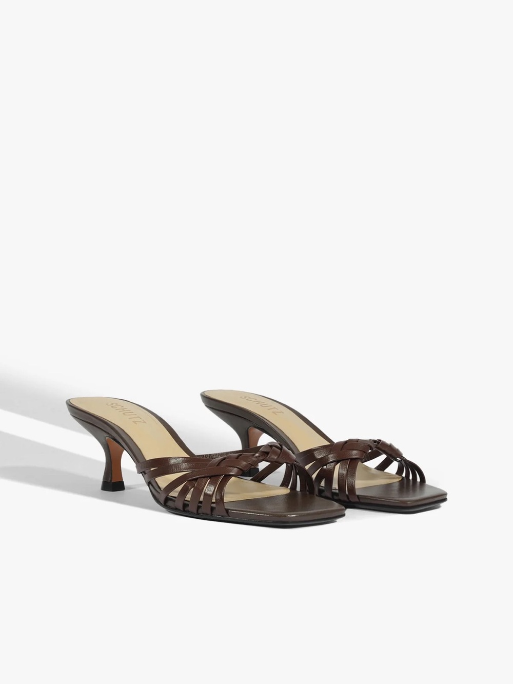 Schutz Tara mule mid heel sandals